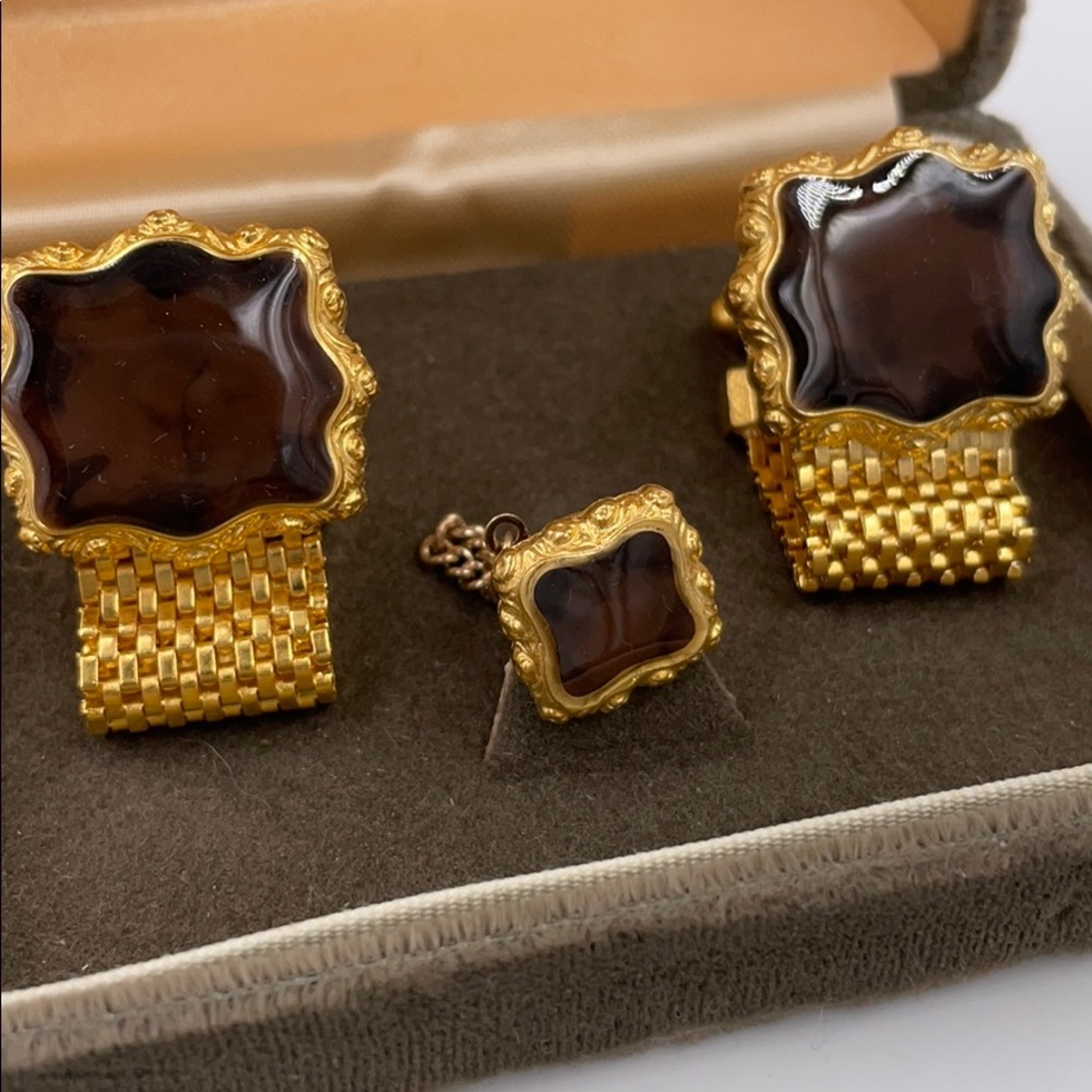 Danté Vintage Cufflinks and Tie Tack NWOT